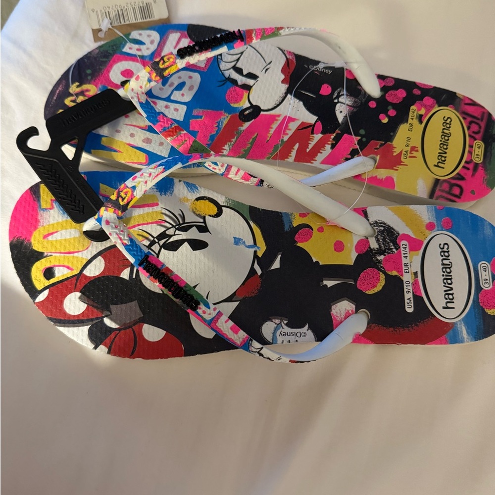 Havaianas Top Slim Disney Flip Flops/Minnie & Mickey. New with tags - Picture 4 of 11